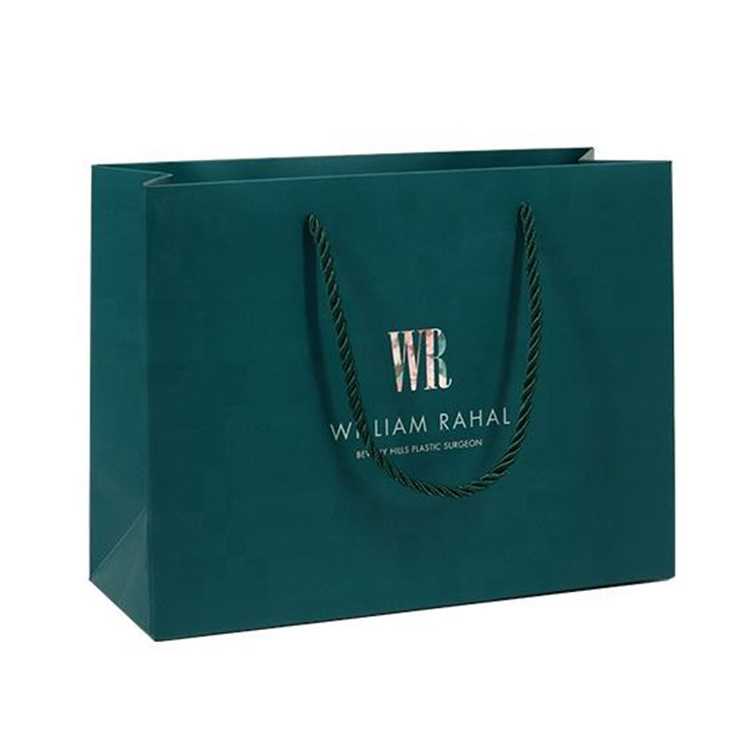 Wholesale Custom Printed Brand Logo Design Promotion Luxury Clothing Retail Gift Shopping Jewellery Paper Bag With Handle