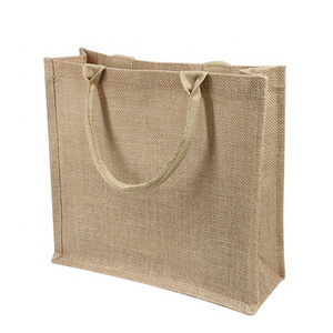 Wholesale Cheap Natural Burlap Linen Jute Tote Bag For Promotion Gift Wedding