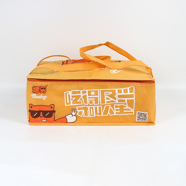 custom logo brand printing Professional delivery insulated cooler bag keep food hot and cold