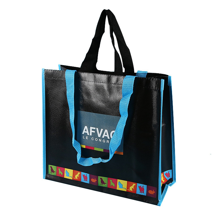 Wholesale Price Custom Printed Recycle Reusable PP Laminated Non Woven Tote Shopping Bags