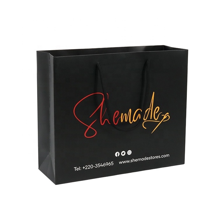 Luxury Custom Logo Printed Shopping Victoria Secret Paper Bag With Ribbon Handle