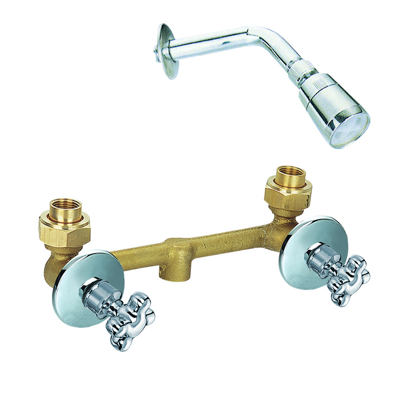 brass triple handle bathroom shower faucet with zinc spout cheap shower faucet cupc gerber style bath and shower faucet