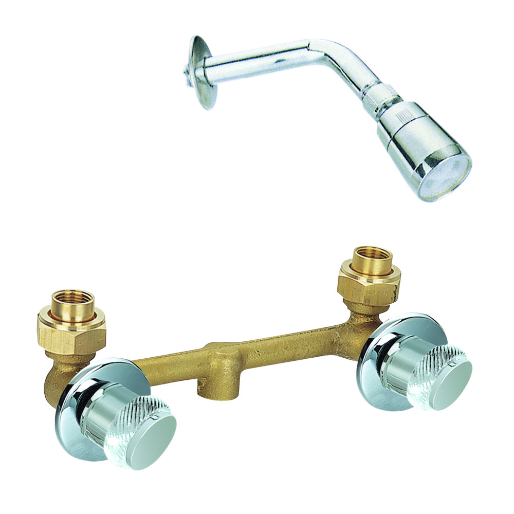 brass triple handle bathroom shower faucet with zinc spout cheap shower faucet cupc gerber style bath and shower faucet