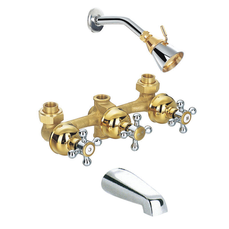 3 HANDLE TUB & SHOWER FAUCET WITH VALVE SOUTH AMERICAN MARKET