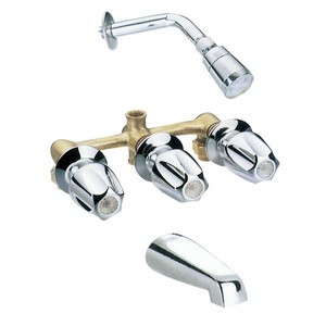 3 HANDLE TUB & SHOWER FAUCET WITH VALVE SOUTH AMERICAN MARKET