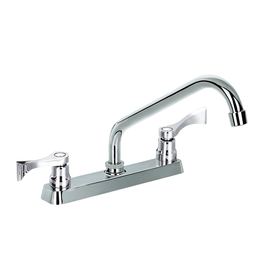 China Zhejiang Luxury Cheap factory hot and cold water dual two handle 8 inch  kitchen mixer faucet tap