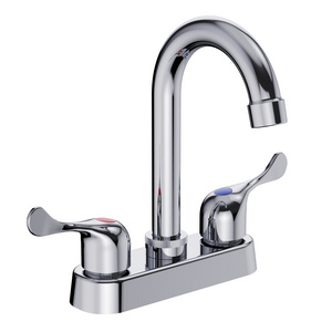 High-Quality Luxury 4-Inch Double-Handle Single-Hole Hot And Cold Mixed Bathroom Basin Faucet