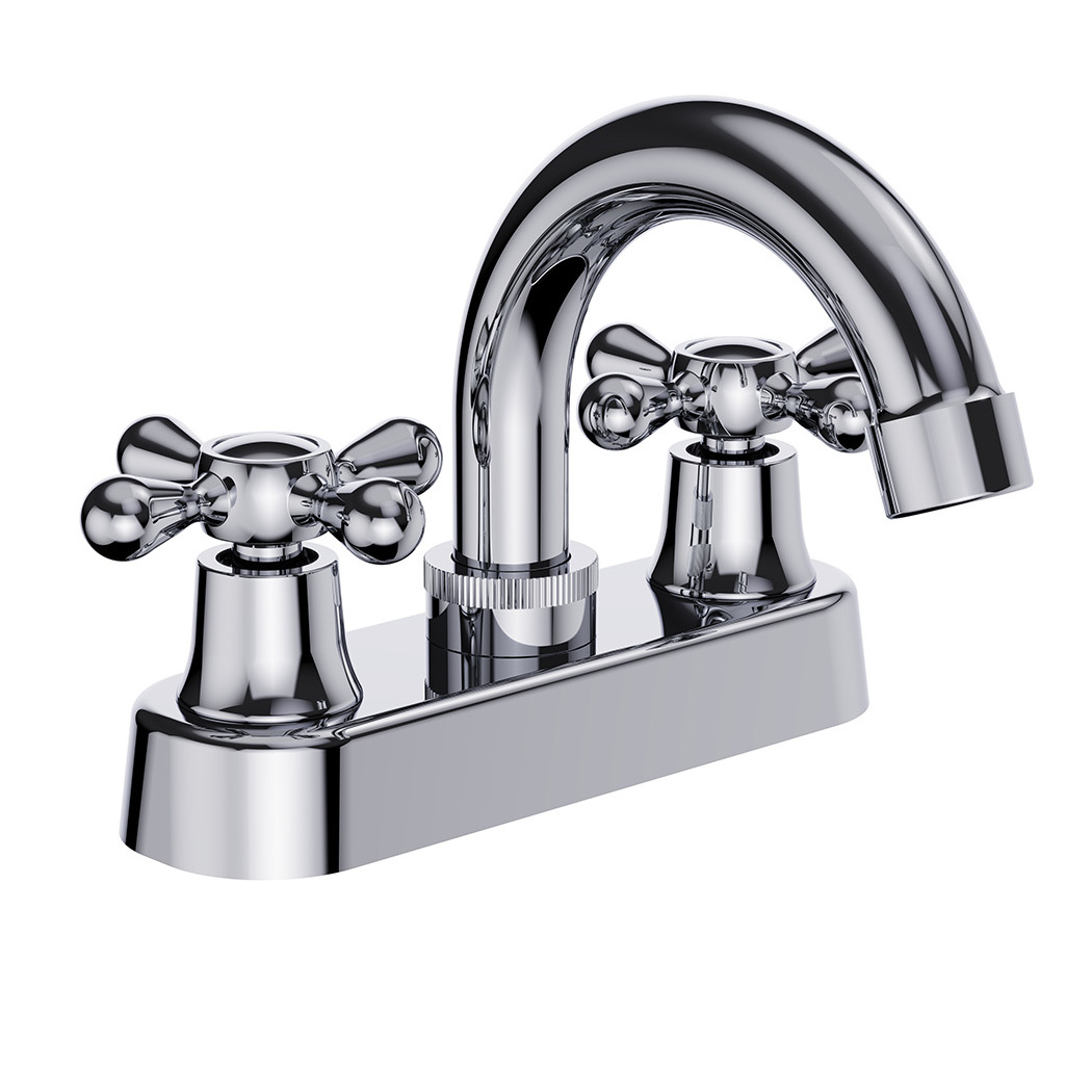 Kingston Brass Helmsman Design Double Handle British Retro Polished Chrome Bathroom Faucet