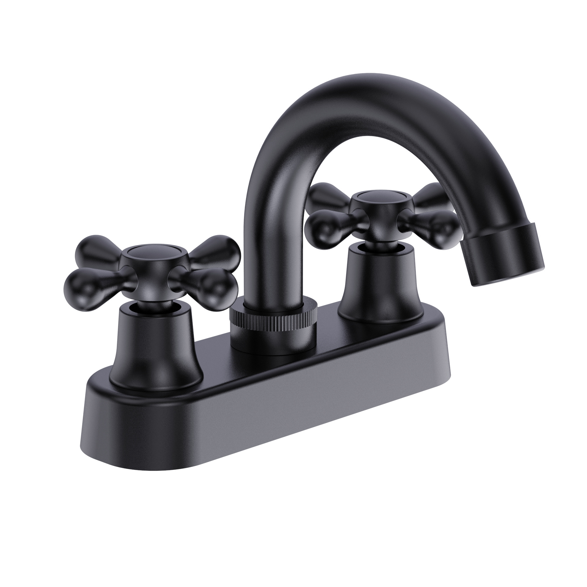 Kingston Brass Helmsman Design Double Handle British Retro Matte Black Bathroom Faucet