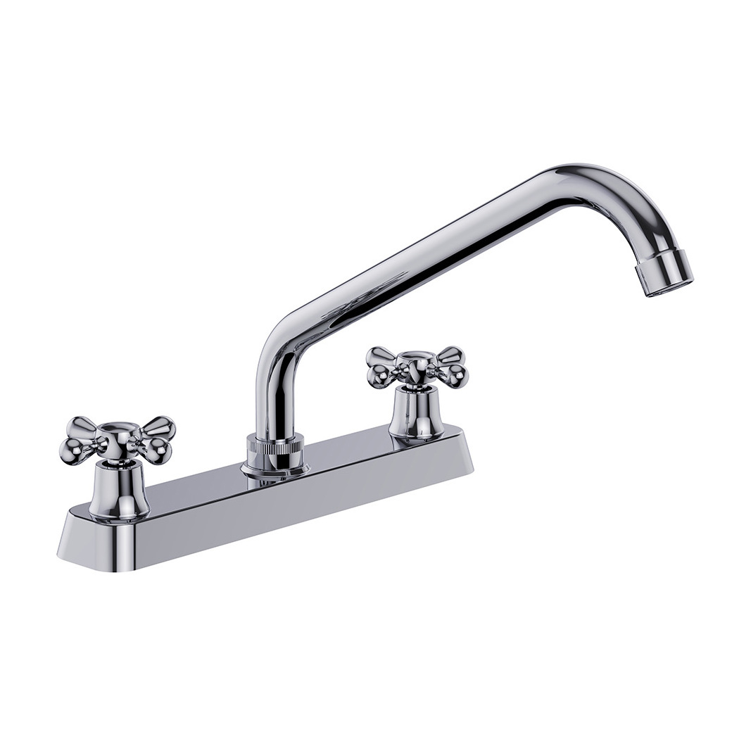 Kingston Brass Helmsman Design Double-Handle British Retro Matte black-Plated Slim Tube Inclined Nozzle Bathroom Faucet