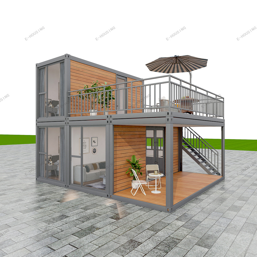 For Sale Portable Bedroom Prefab Homes Dubai 40Ft Luxury Ready Made Glass Prebuilt Bathroom Parts Container House On Wheels