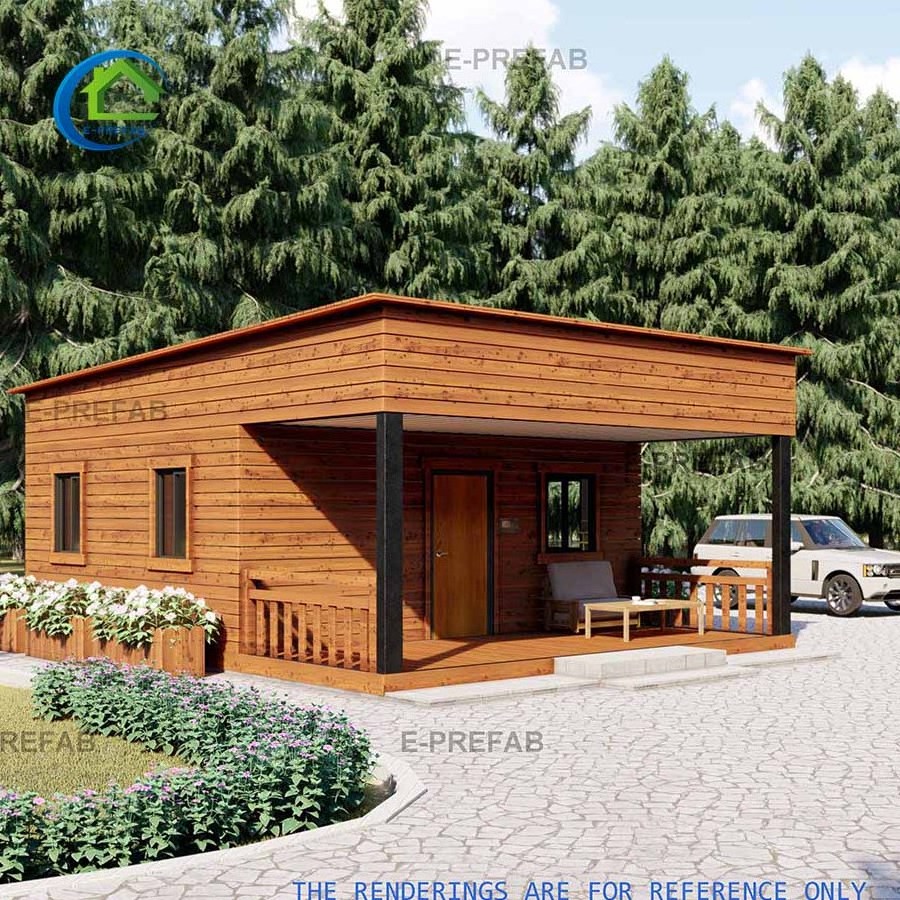 Prefab Kit Set Houses Container Modern CE Flat Pack Container Hotel E-PREFAB House Log Cabins Good Looking Nature Design Wooden