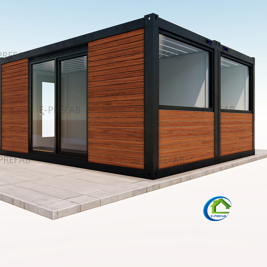 Luxury shipping container home 40 feet prefab houses coffee shop for factory price