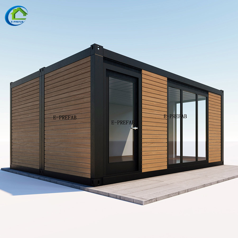 Luxury shipping container home 40 feet prefab houses coffee shop for factory price