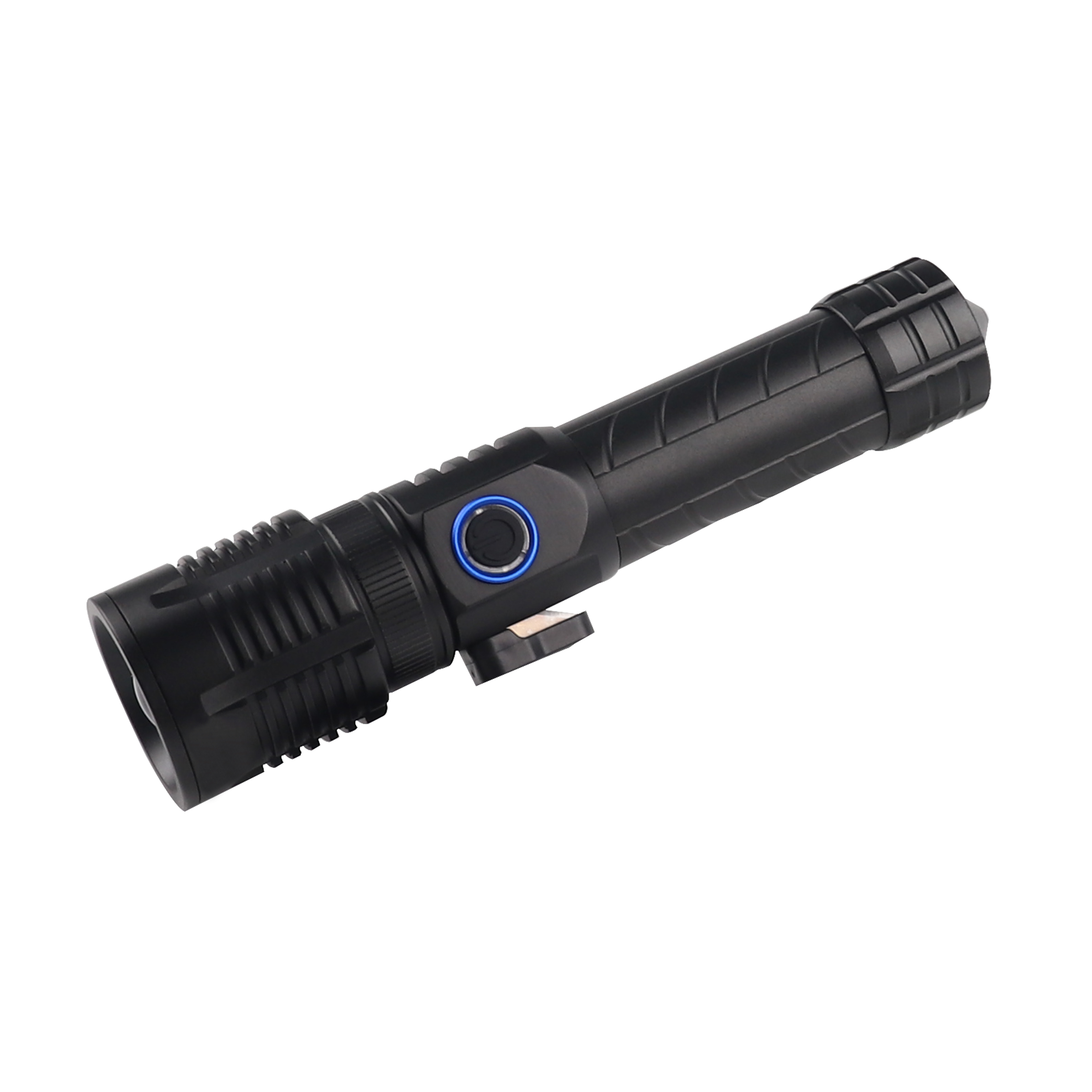 High Quality 30W P70 Rechargeable Waterproof LED Tactical Torch Light Emergency Safety Hammer Zoomable Self Defense Flashlights