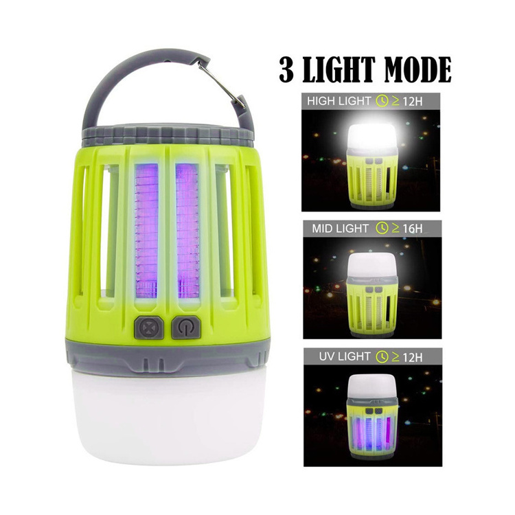 Outdoor Indoor Portable Hang Lighting Camping Lantern 18650 Batter Rechargeable UV Led Light Bug Zapper Mosquito Killer Lamps