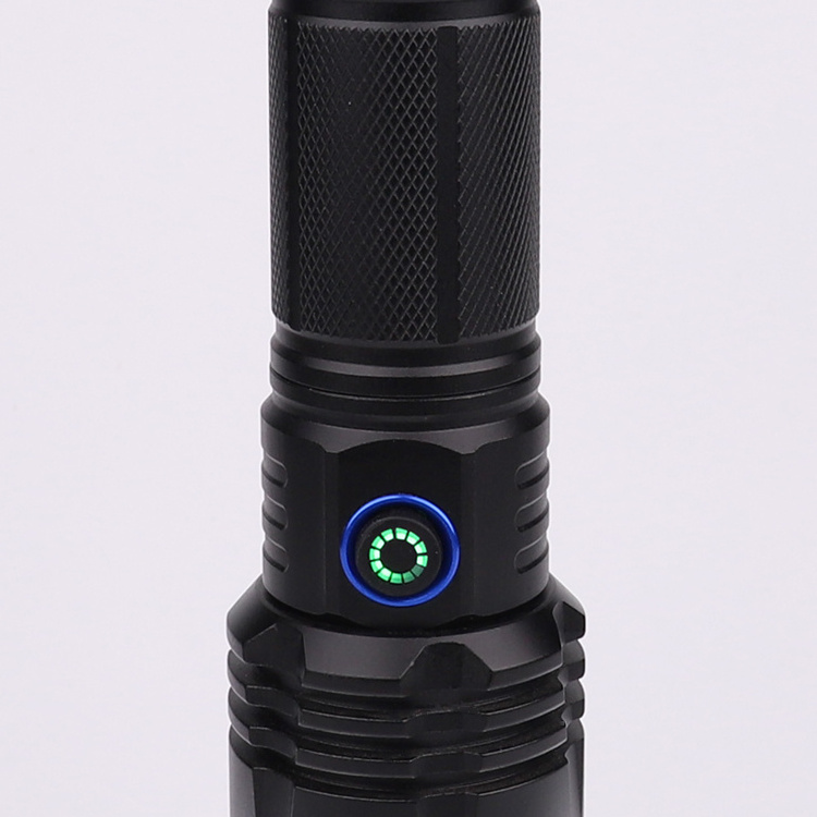 High Lumen 5 Modes Aluminum Alloy Zoomable Powerful Xhp50 Rechargeable Torch Light Tactical LED Flashlights