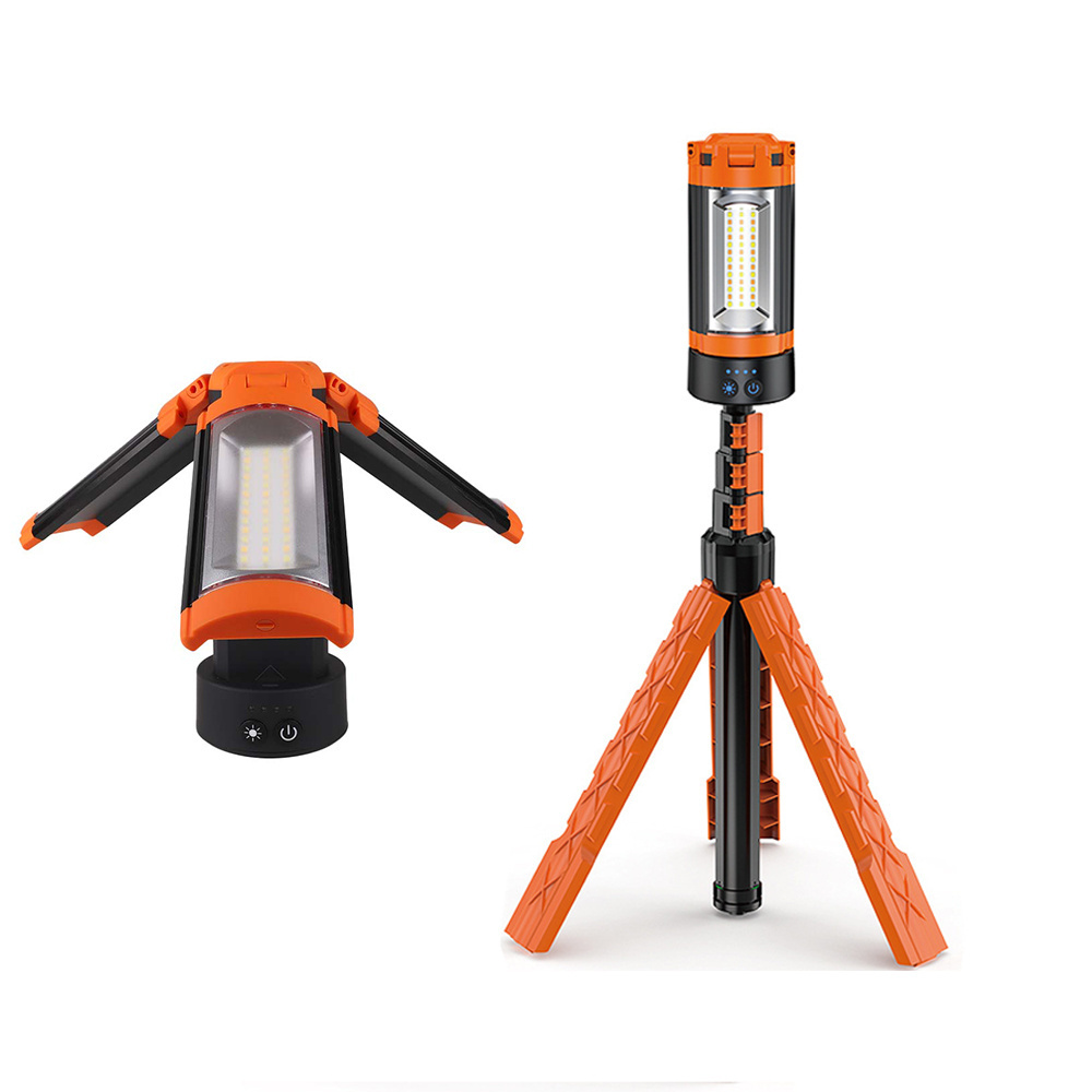 Multi-function Cordless Working Light Adjustable Tripod High Lumen Inspection Light Flashlight LED Rechargeable Working Light