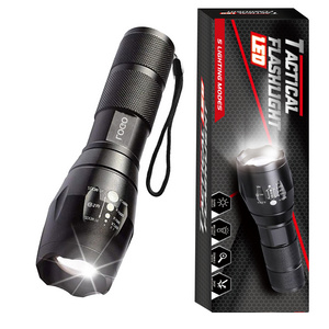 Hot Sale Outdoor Camping Torch Light Set Powerful T6 Aluminum Pocket Zoom Tactical Led Torches Flashlights