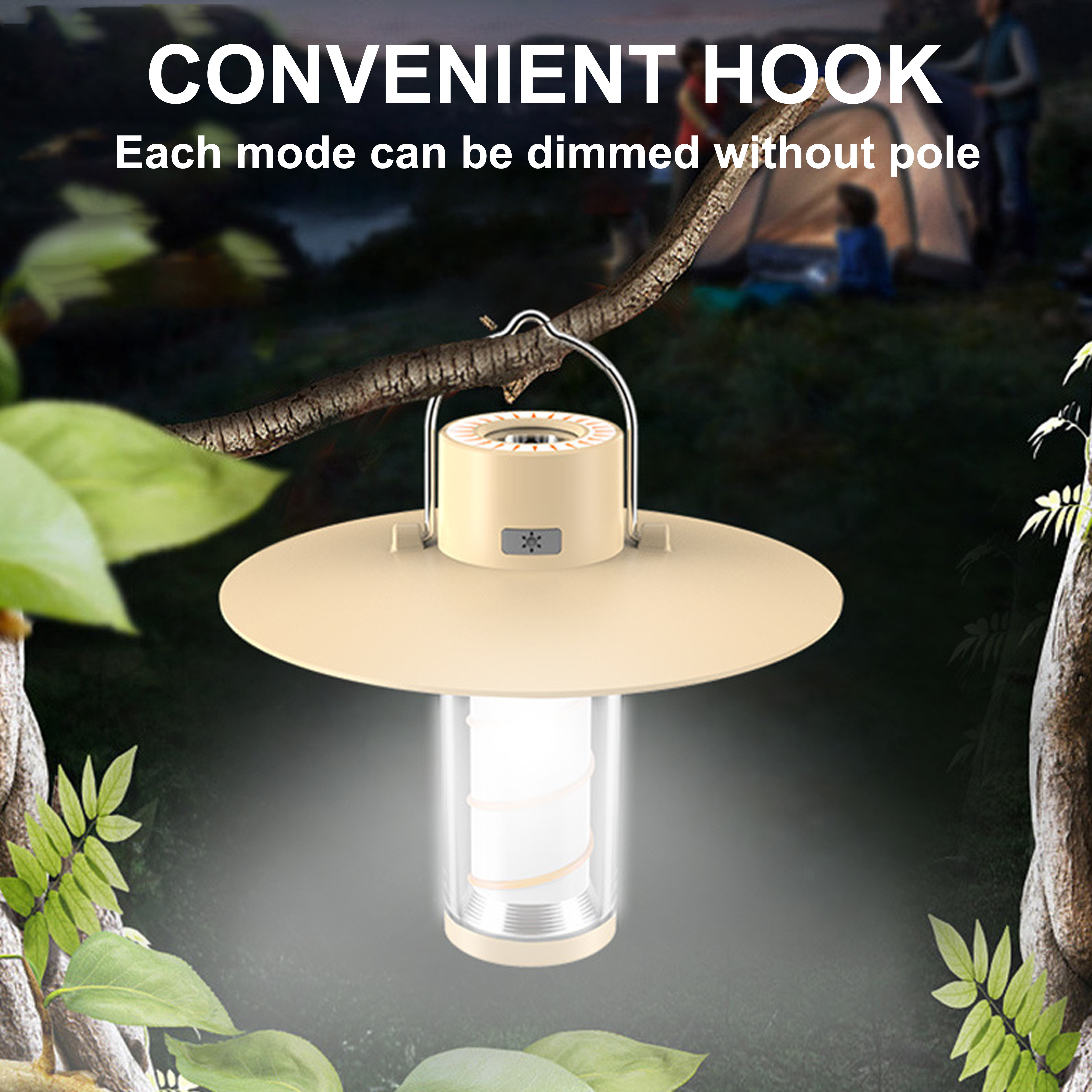 Hot Sale DIY Outdoor Rechargeable Camping Lantern Decoration Table Light Candle Mode KC Battery Top Flashlight LED Camping Light