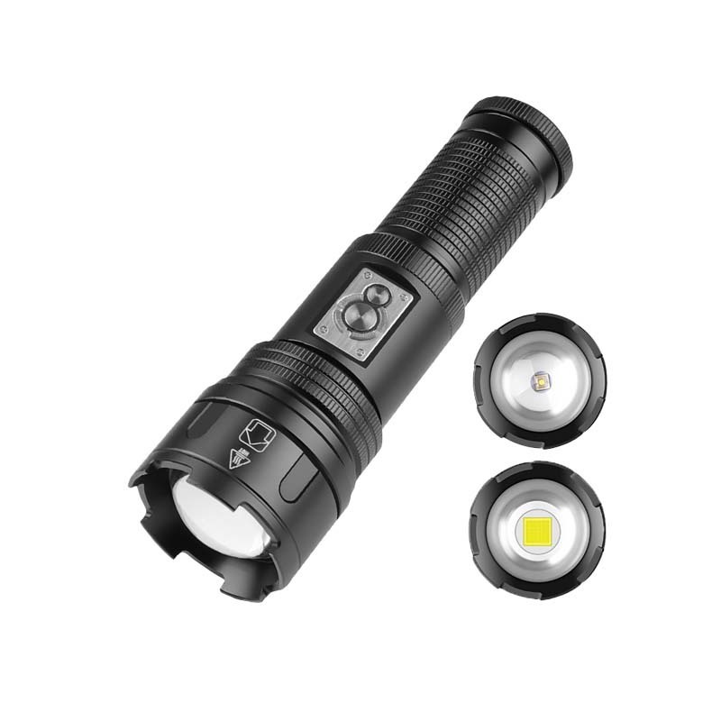 High Quality Aluminum Alloy 30W White Laser LED Camping Torch Light Rechargeable Long Range Zoomable Flashlight