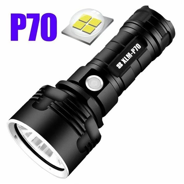 Super Bright P70 Long Range Torch Light USB Rechargeable Waterproof Handheld Aluminium Alloy Powerful Led flashlight