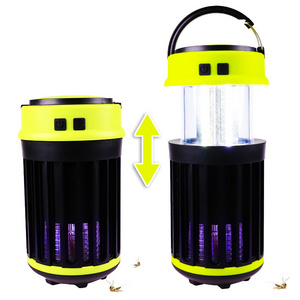 Best Sale Outdoor Camp Electric Shock Type Mosquito Killer Lamp USB Rechargeable UV Light Bug Zapper Led Camping Lantern