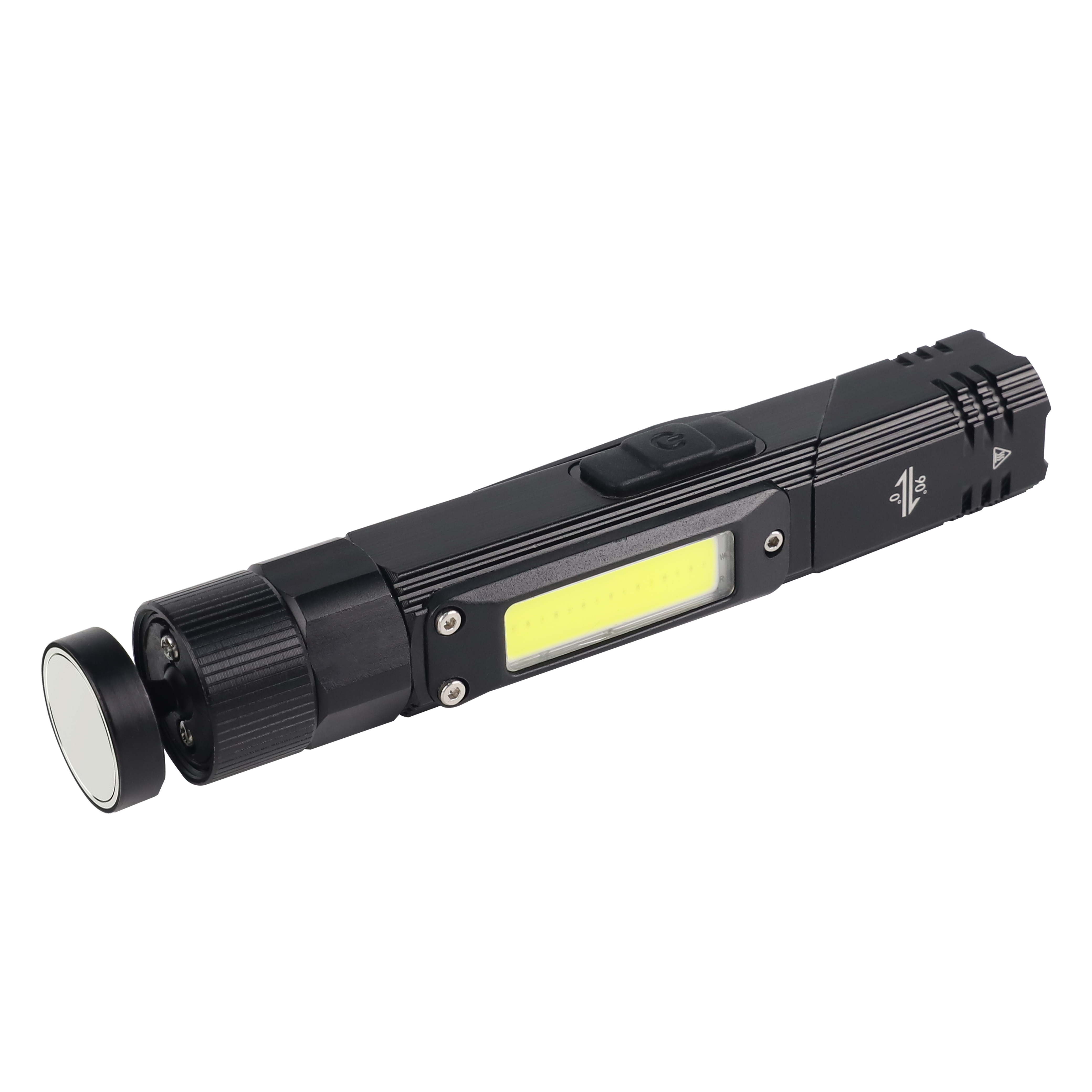 Outdoor 2 IN 1 Rechargeable Side COB EDC Pocket EDC Flashlight Adjustable Magnetic Base Red Emergency Light LED Headlamp