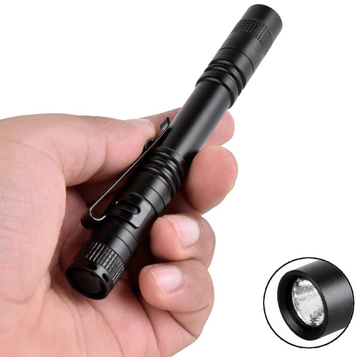 Wholesale Tactical Pocket Flashlight Aluminum Alloy Doctor Nurse Penlight With Clip, Mini Led Torch Nursing Medical Pen Light