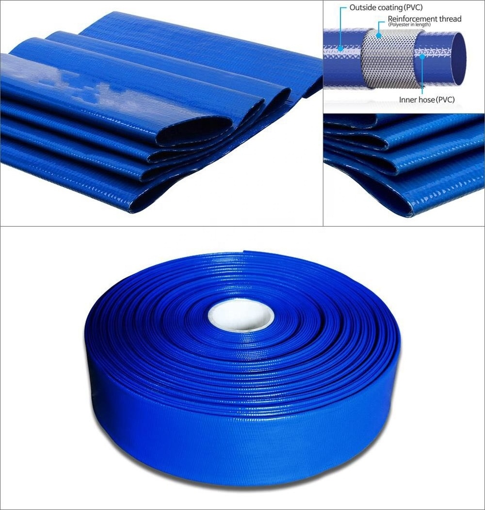 Factory Price 6 Inch Agriculture Farm PVC irrigation lay Flat Hose Pipes flexible irrigation pipe