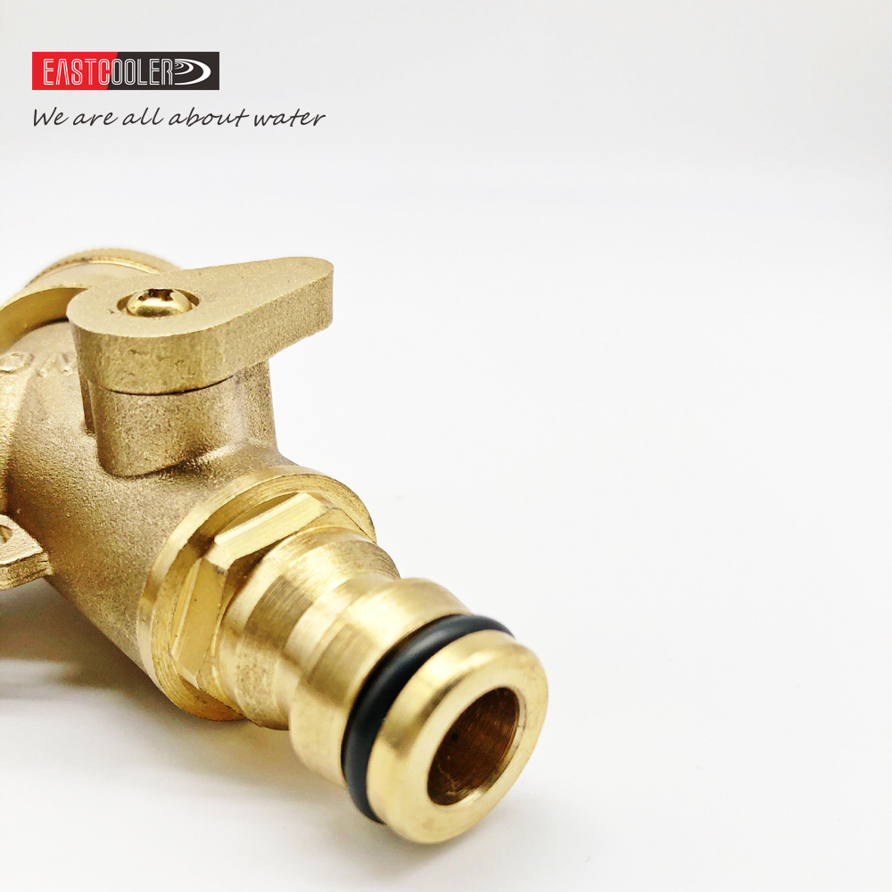 Eastcooler 3/4 Inch Brass Garden Water Valve 2 Way Y Hose Tap Splitter Connector Wholesale