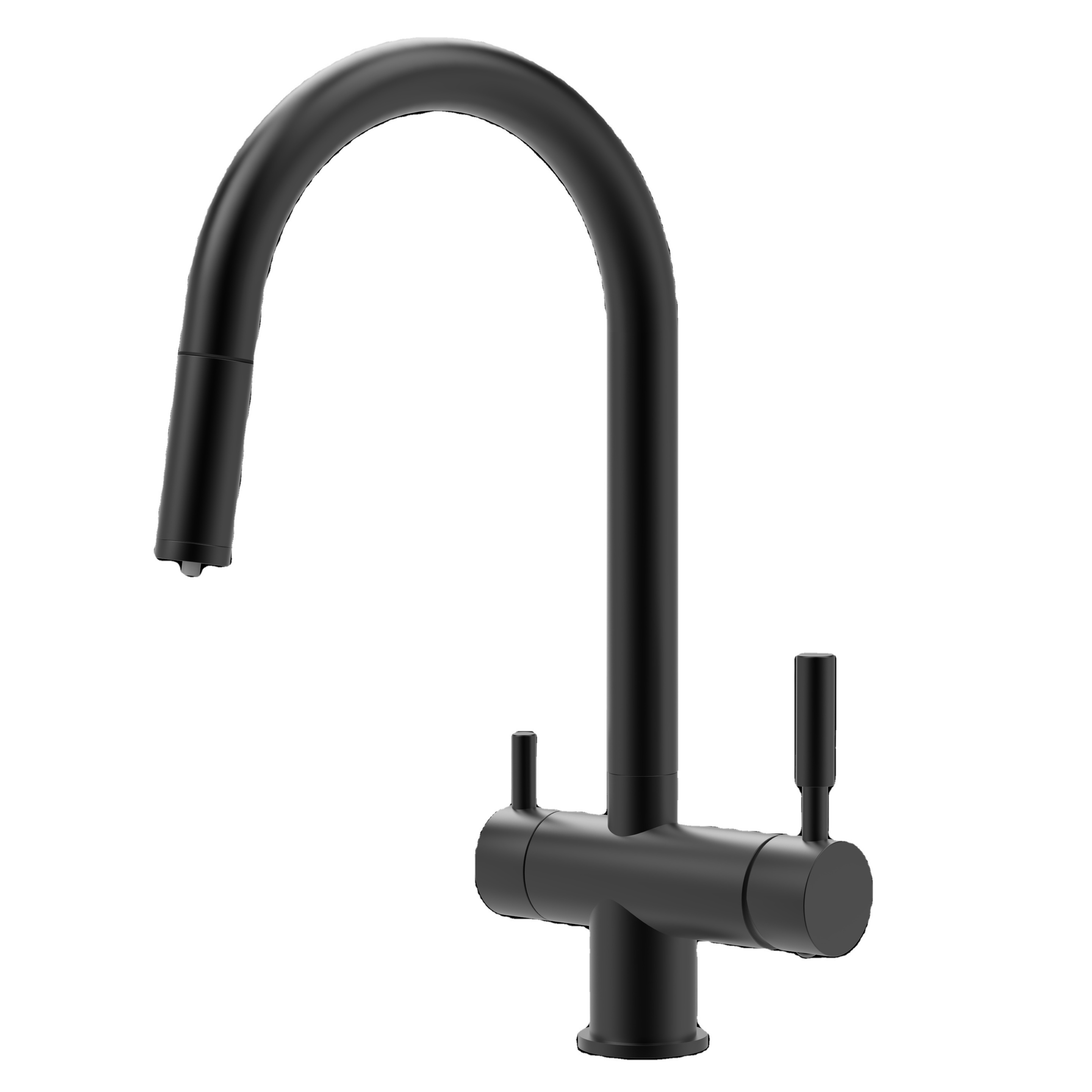 Pull type Brass 3-way water faucet for Reverse Osmosis RO system with drawing hose