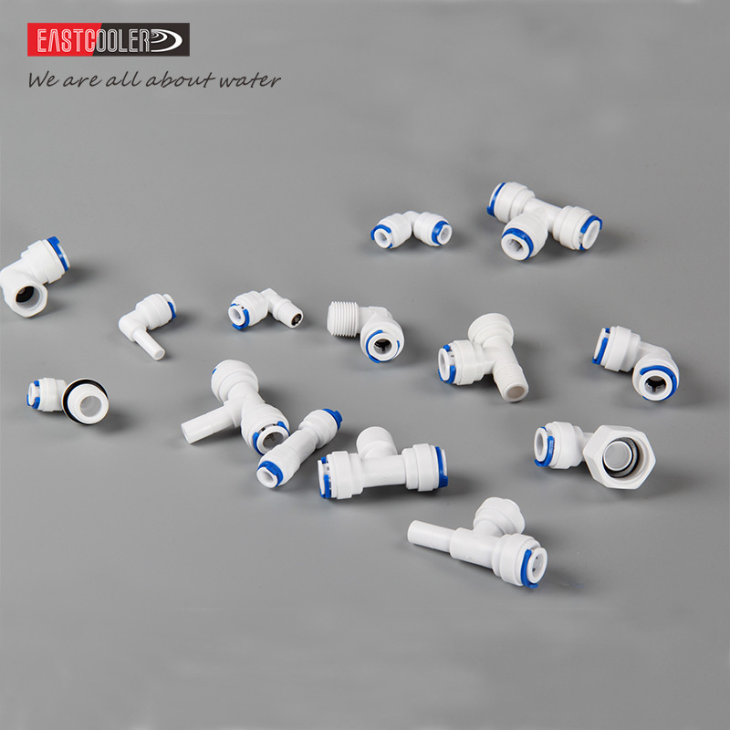 Tee Shape  Plastic Water Flow Control Valve Plush in Tube Connector