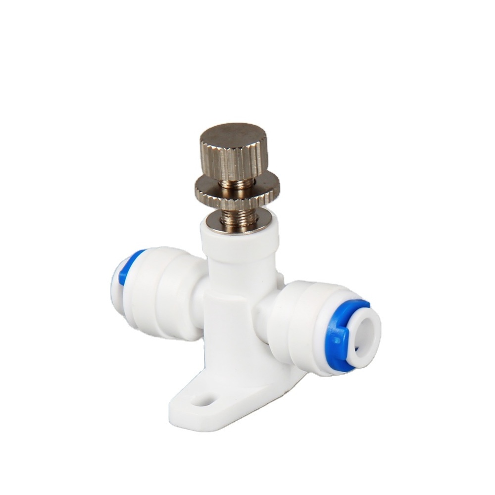 Tee Shape  Plastic Water Flow Control Valve Plush in Tube Connector