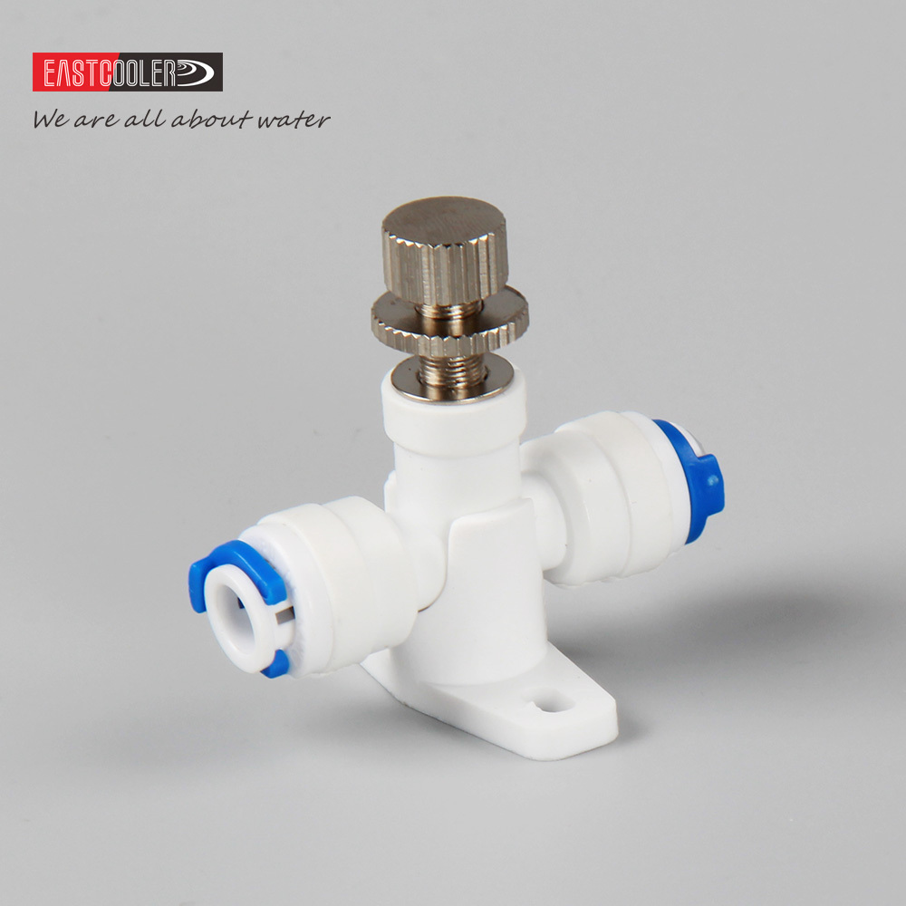 Tee Shape  Plastic Water Flow Control Valve Plush in Tube Connector