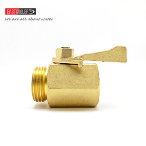 Heavy Duty 3/4" Brass Shut Off Valve Garden Hose Connector