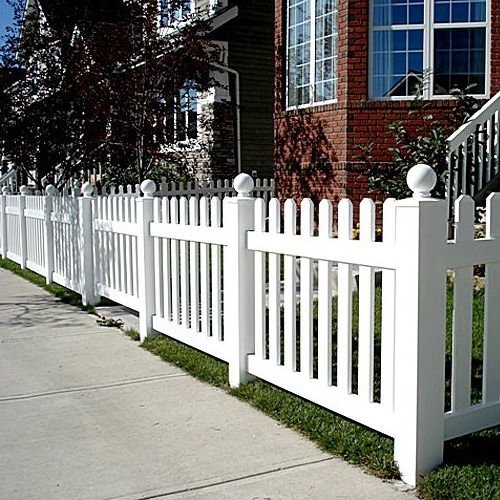 Professional Manufacturing Vinyl White Picket Fence Decorative Vinyl Fencing