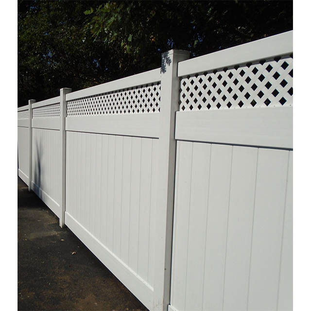 6x8 Vinyl Privacy Fence with Lattice Top,easy installation plastic backyard  fencing panel