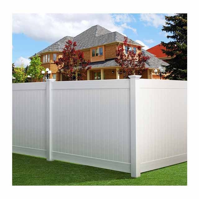 No-crack white PVC vinyl fence panel board privacy fencing gate