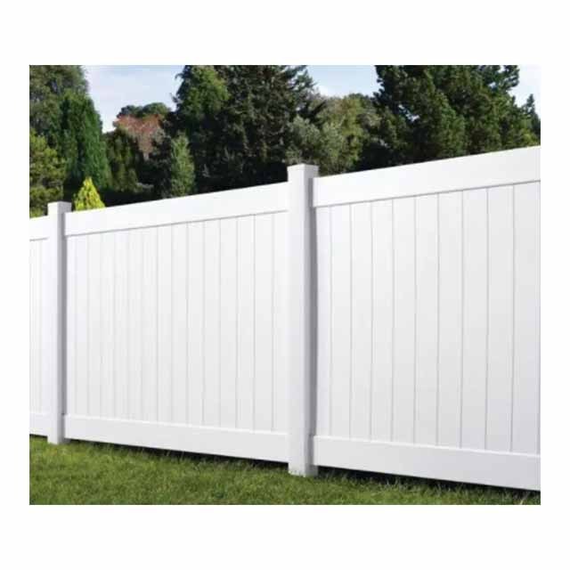 No-crack white PVC vinyl fence panel board privacy fencing gate