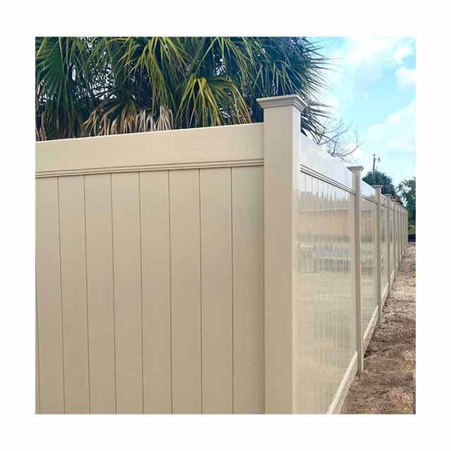 No-crack white PVC vinyl fence panel board privacy fencing gate