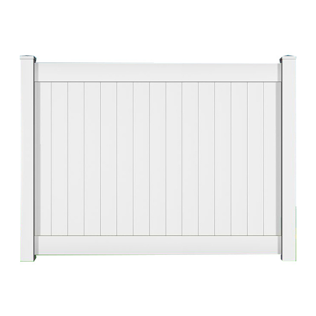 American Popular White PVC Privacy Rail Fence /Vinyl fence light /full privacy fence wall