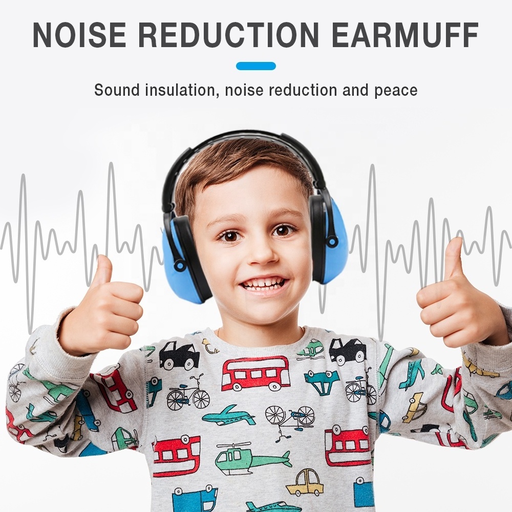 Foldable Hearing Protection Ear Muffs Noise Cancelling Perfect for DIY Working Adjustable Headband for Kids