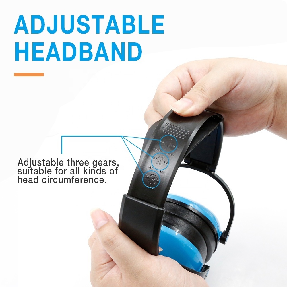 Foldable Hearing Protection Ear Muffs Noise Cancelling Perfect for DIY Working Adjustable Headband for Kids