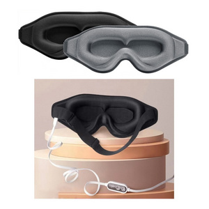 Heated 3D Eye Mask, Warm Eye Compress Mask for Dry Eyes, USB Electric Eye Heating Pad with Temperature and Timer Control