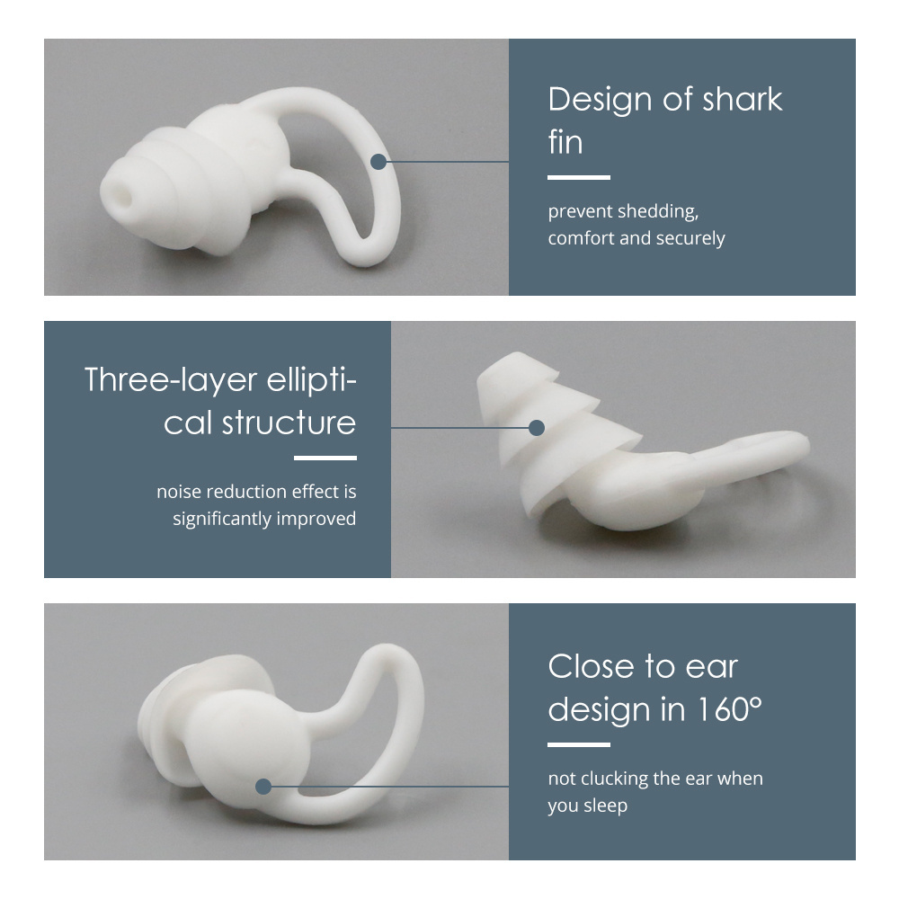 Silicone Ear Plugs for Sleeping Noise Cancelling Reusable Waterproof Diving Silicone Regulator Octopus Wrap Holder Shark Tail