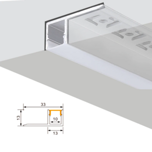 Led Aluminum Channel System Led Strip Light Diffuser Track with End Caps Mounting Clips Accessories