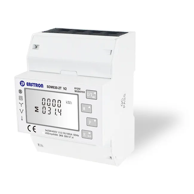 SDM630-2T MID CE Approved RS485 Modbus RTU Multi-Function Power Meter For Charging Station