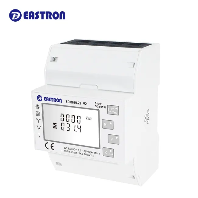 SDM630-2T MID CE Approved RS485 Modbus RTU Multi-Function Power Meter For Charging Station