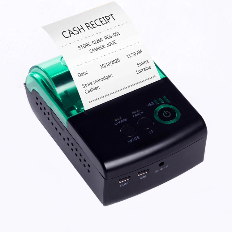 Fast Printing Green Usb Bluetooths 58mm Portable Mini Printer ER-58AI Mini Style 203DPI Resolution ESC stock thermal printer